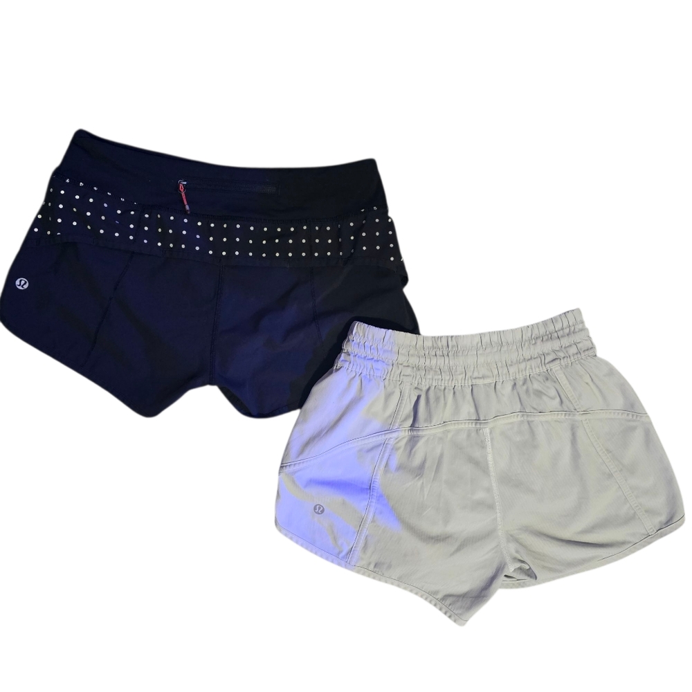 Lululemon Athletica Black and Gray Athletic Shorts